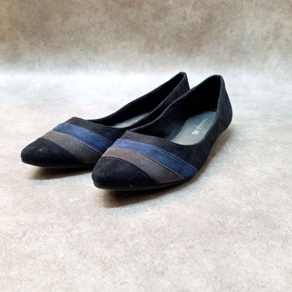American Eagle Womens 77255 Size 6 Black Slip On Pointed Toe Ballet Flats - Picture 3 of 10